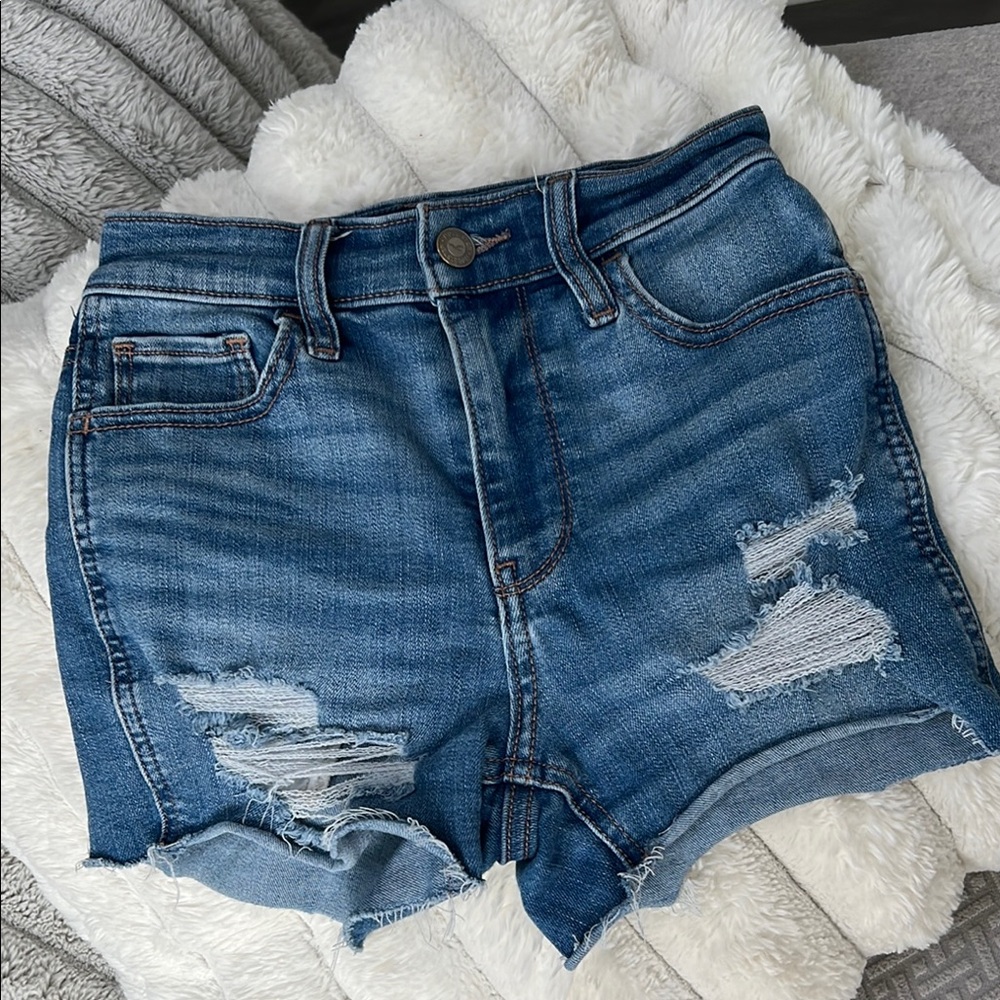 Denim Distressed Women Shorts( Holister)